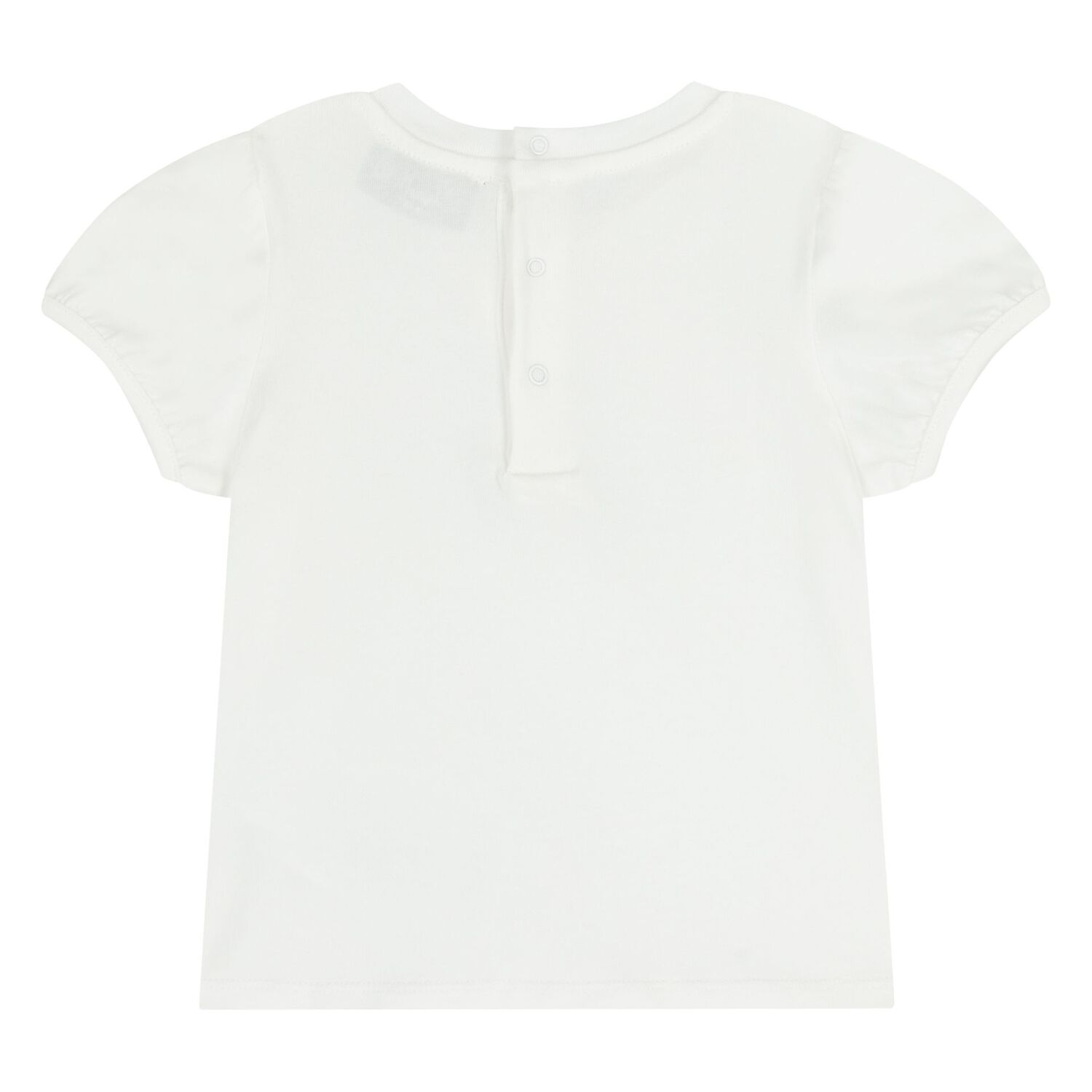 Younger Girls White & Pink Teddy Bear Shorts Set, 1, hi-res