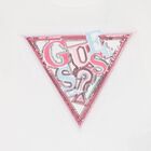 توب بأكمام طويلة بالشعار باللون الأبيض للبنات, 1, hi-res