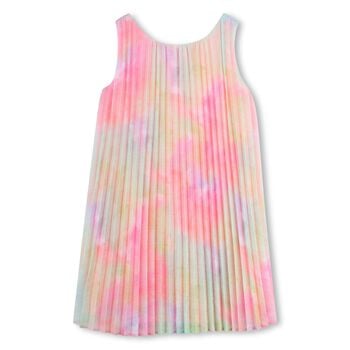 Girls Pink Pleated Dress