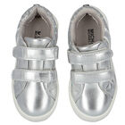 Girls Silver Logo Trainers, 1, hi-res