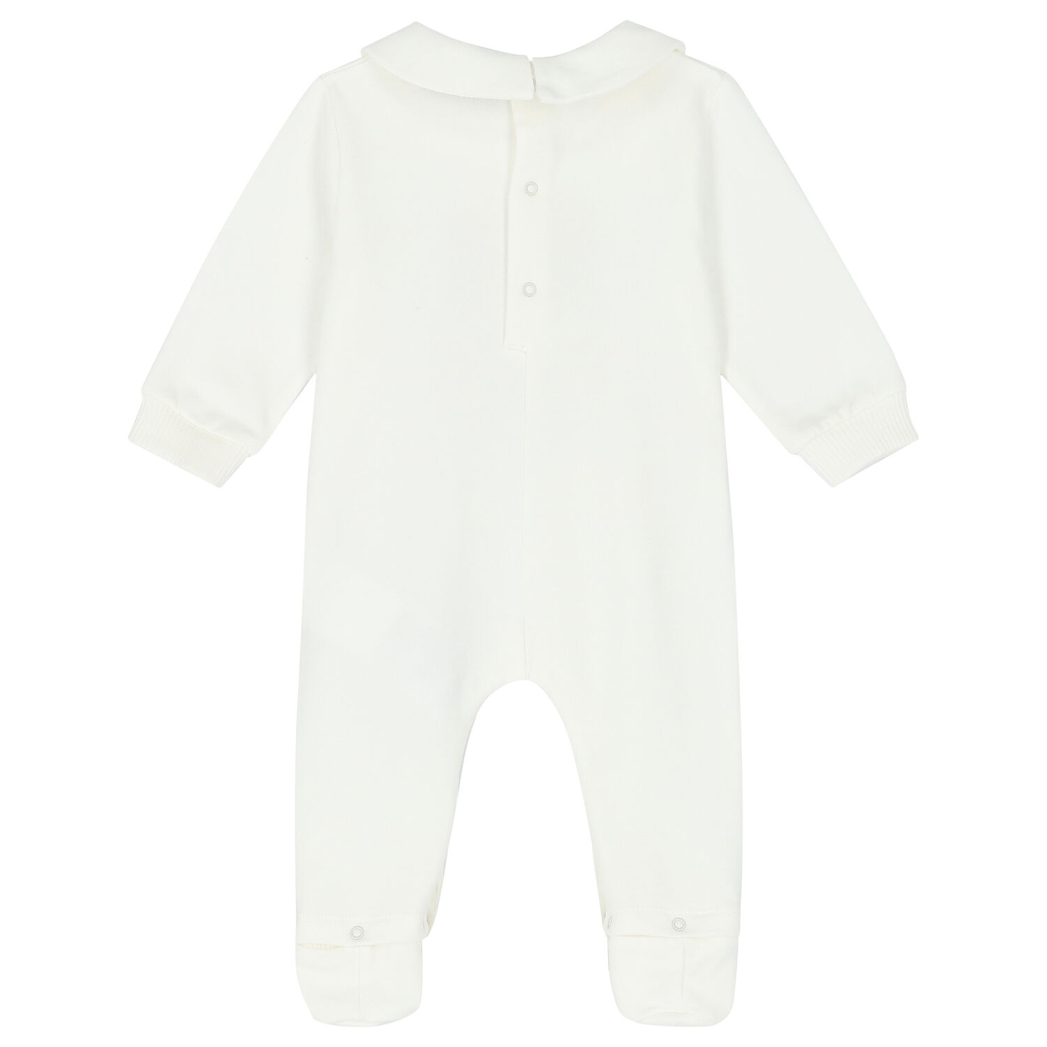 Ivory Teddy Logo Babygrow, 1, hi-res