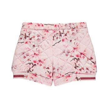 Girls Pink Floral Shorts