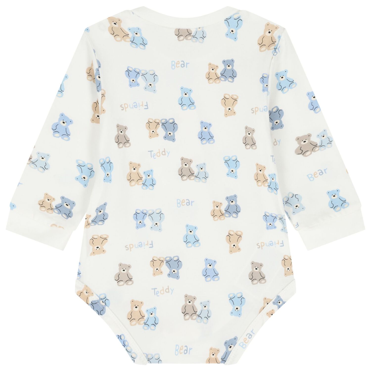 Baby Boys White & Blue Bodysuit Set, 1, hi-res
