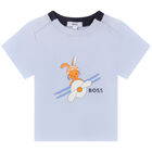Baby Boys Blue Logo T-Shirt, 1, hi-res
