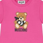 فستان وردي بشعار دب تيدي للبنات  , 2, hi-res