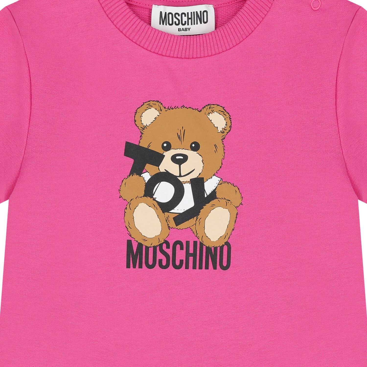 فستان وردي بشعار دب تيدي للبنات  , 2, hi-res