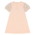 Younger Girls Pale Orange Bag Print Dress, 2, hi-res