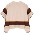 Girls Pink Logo Knitted Cape, 1, hi-res