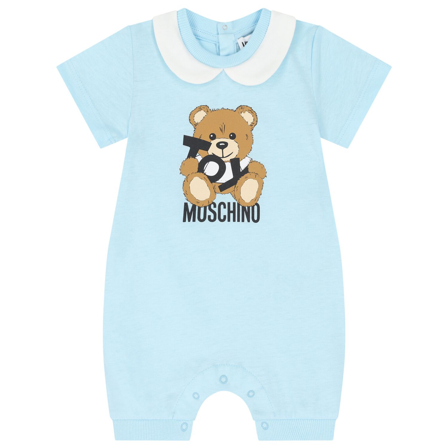 Blue Teddy Bear Logo Baby Romper, 2, hi-res