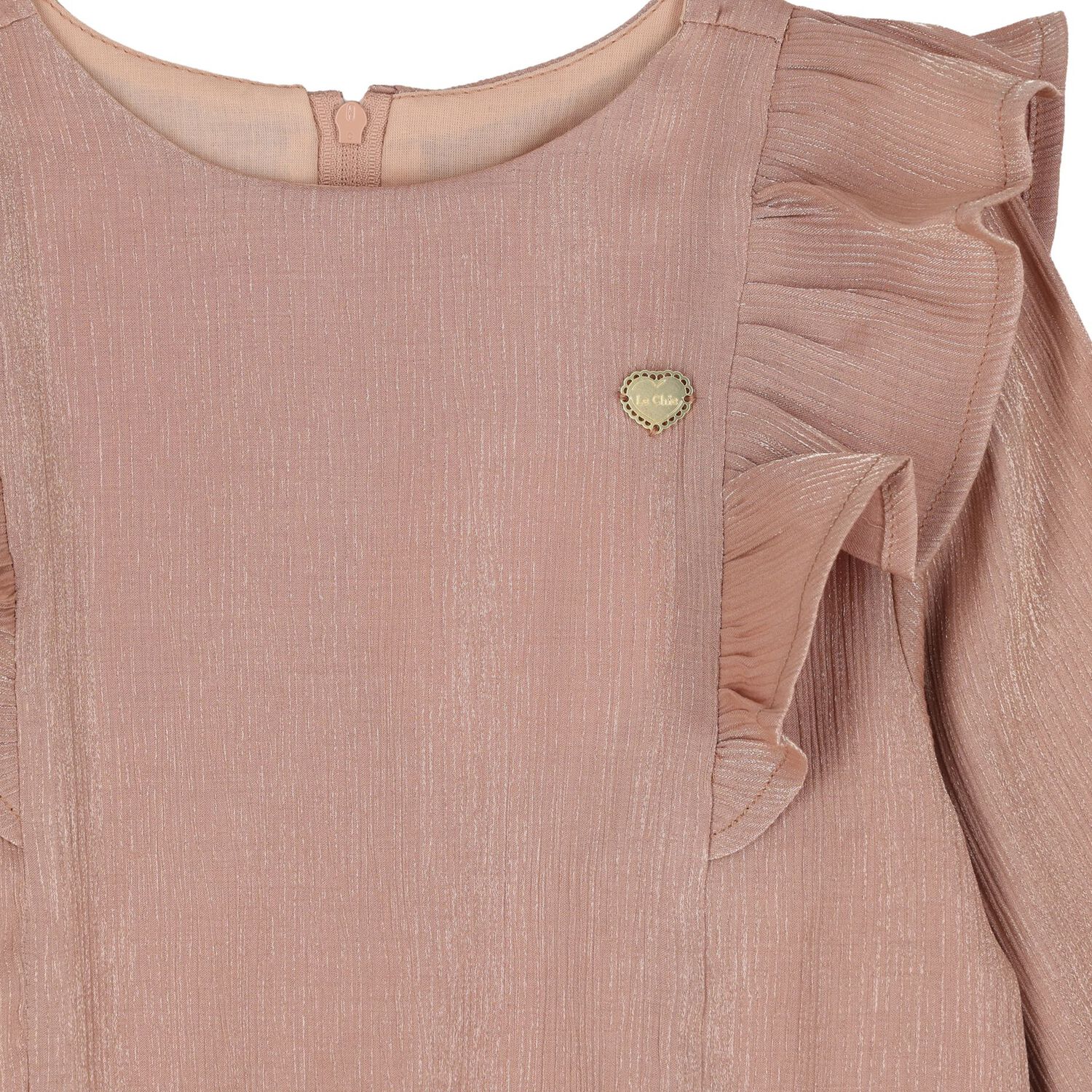 Girls Pink Ruffled Blouse, 1, hi-res