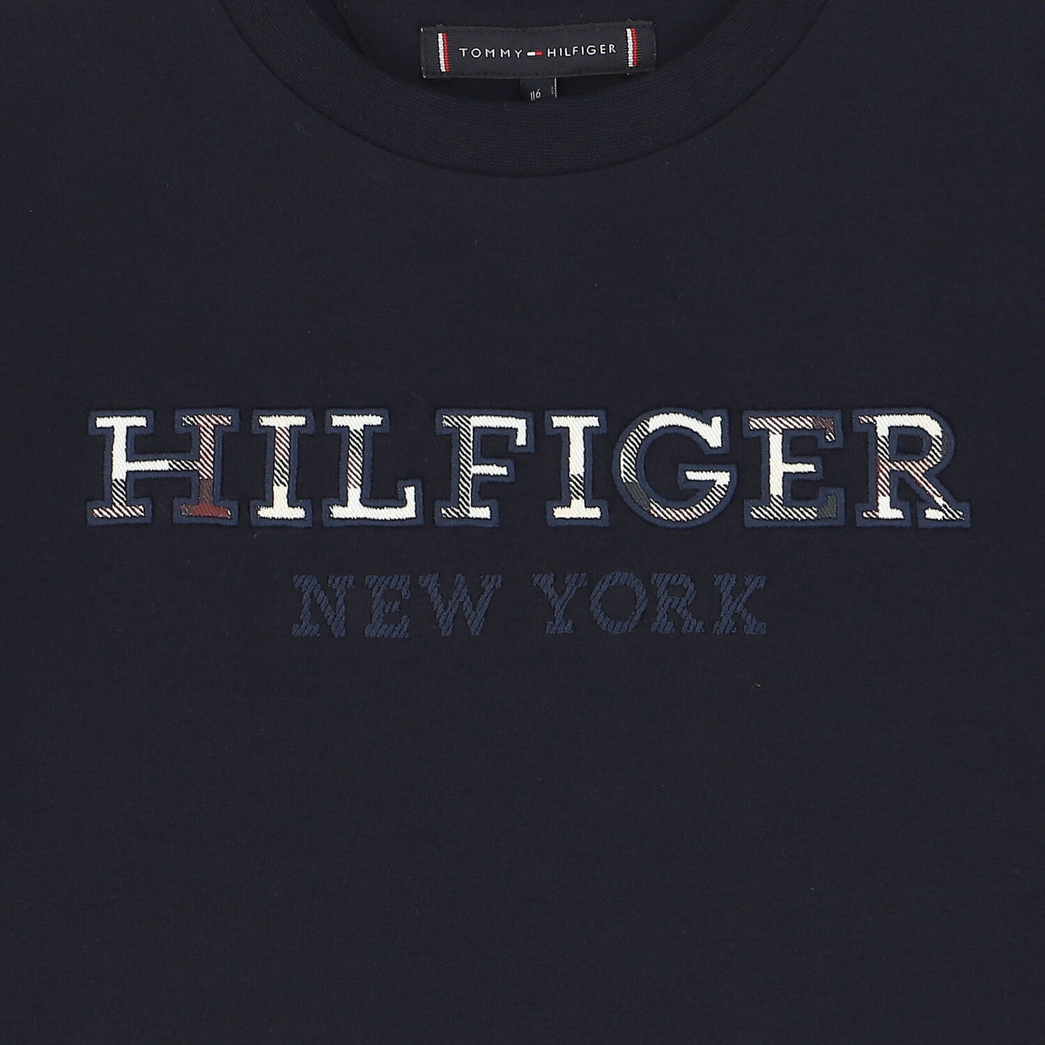 تيشيرت أولاد بالشعار باللون الكحلى, 3, hi-res