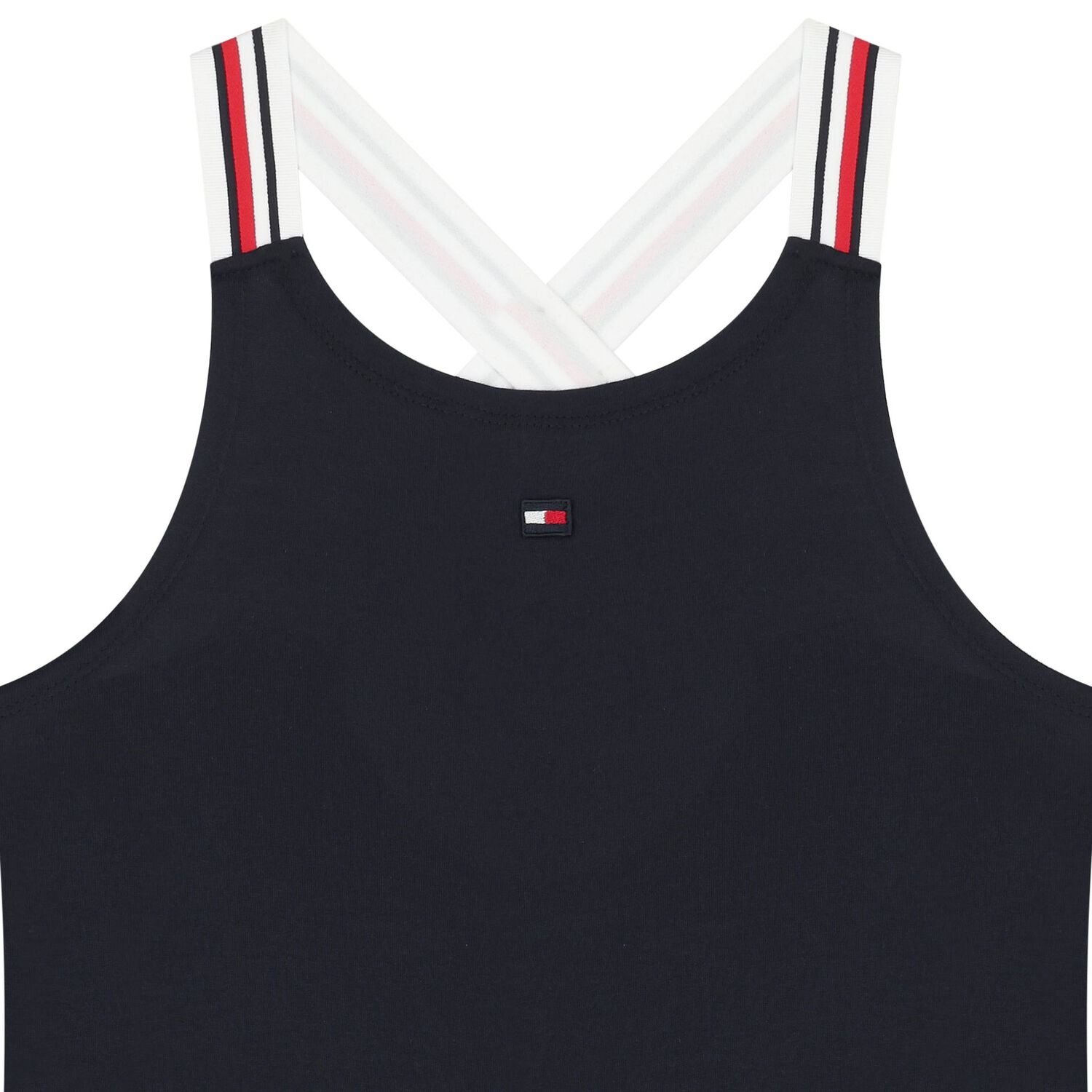 Girls Navy Blue Logo Dress, 1, hi-res