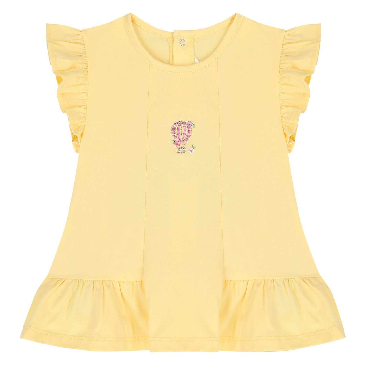 Baby Girls Yellow & Pink Floral Shorts Set ( 2-Pack ), 1, hi-res