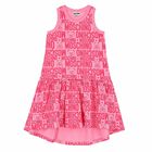 Girls Pink Logo Dress, 1, hi-res