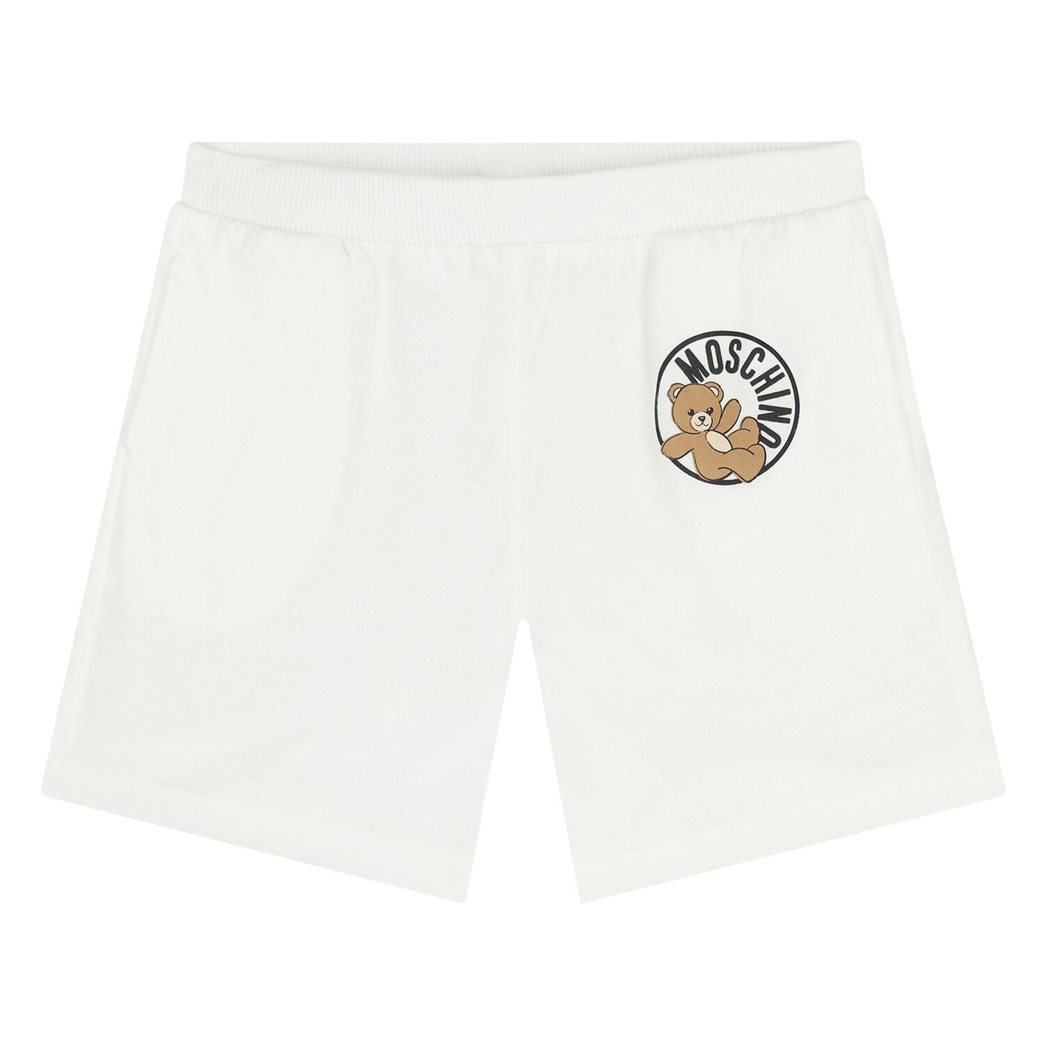 Younger Blue & White Teddy Bear Shorts Set, 1, hi-res