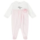 Baby Girls White & Pink Logo Babygrow Gift Set, 1, hi-res