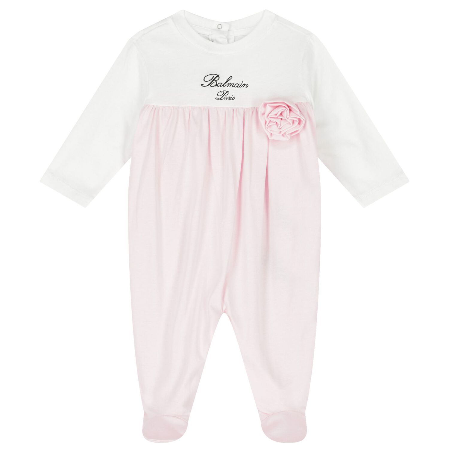 Baby Girls White & Pink Logo Babygrow Gift Set, 1, hi-res