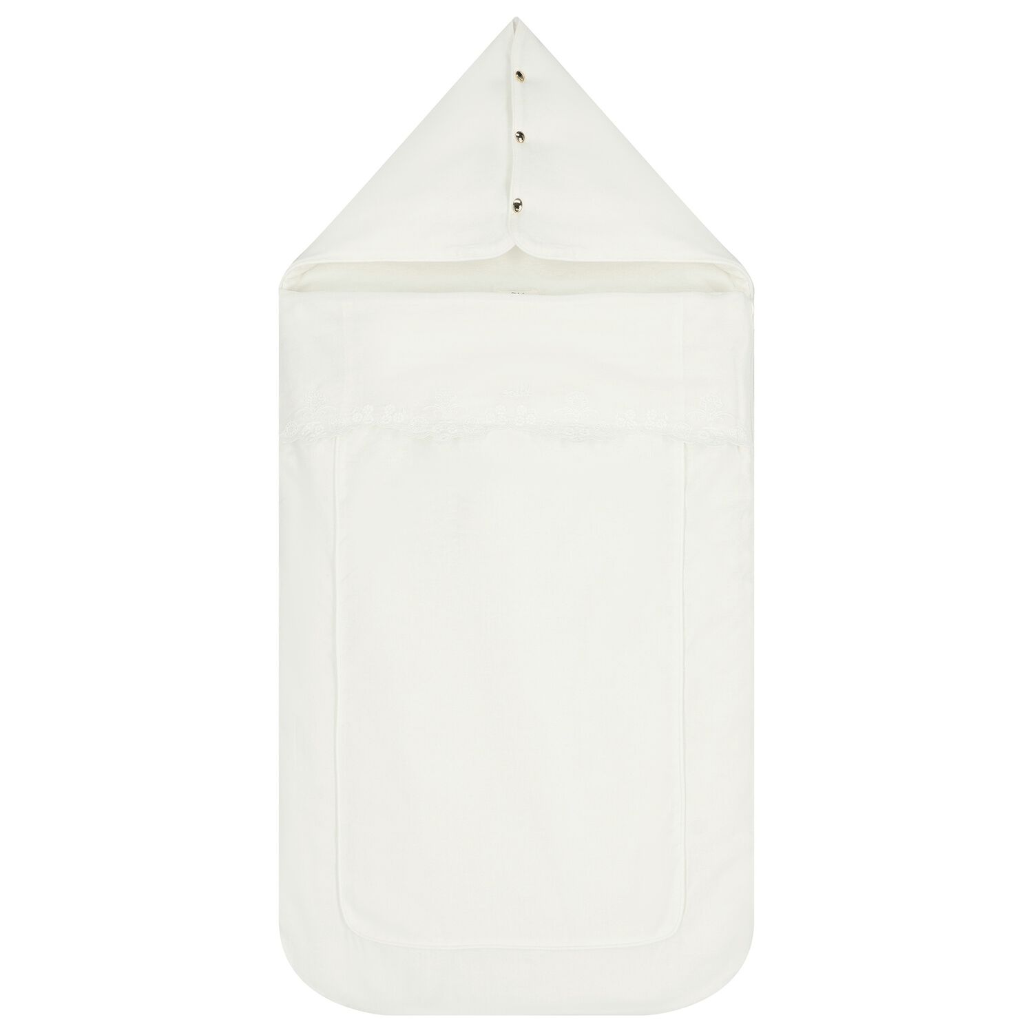 عش أطفال بالشعار باللون الابيض للبنات, 1, hi-res