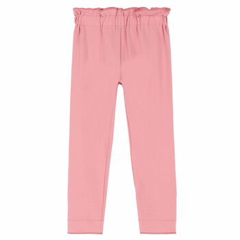 Girls Pink Cotton Trousers