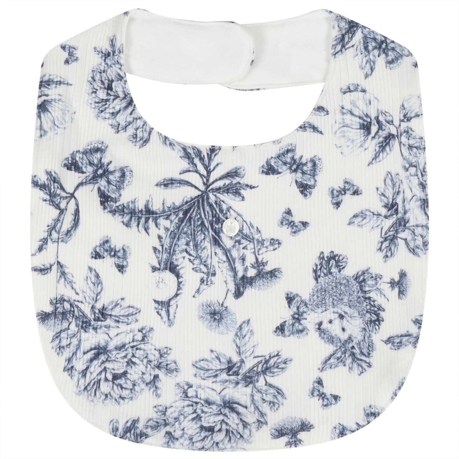 Baby Boys Ivory & Navy Blue Toile De Jouy Babygrow Gift Set, 1, hi-res