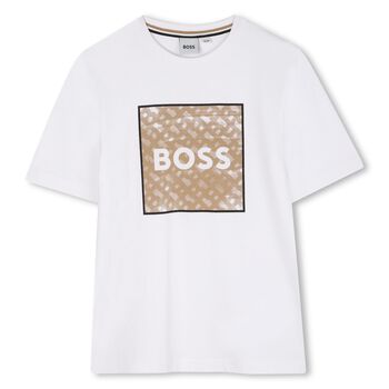 Boys White Logo T-Shirt
