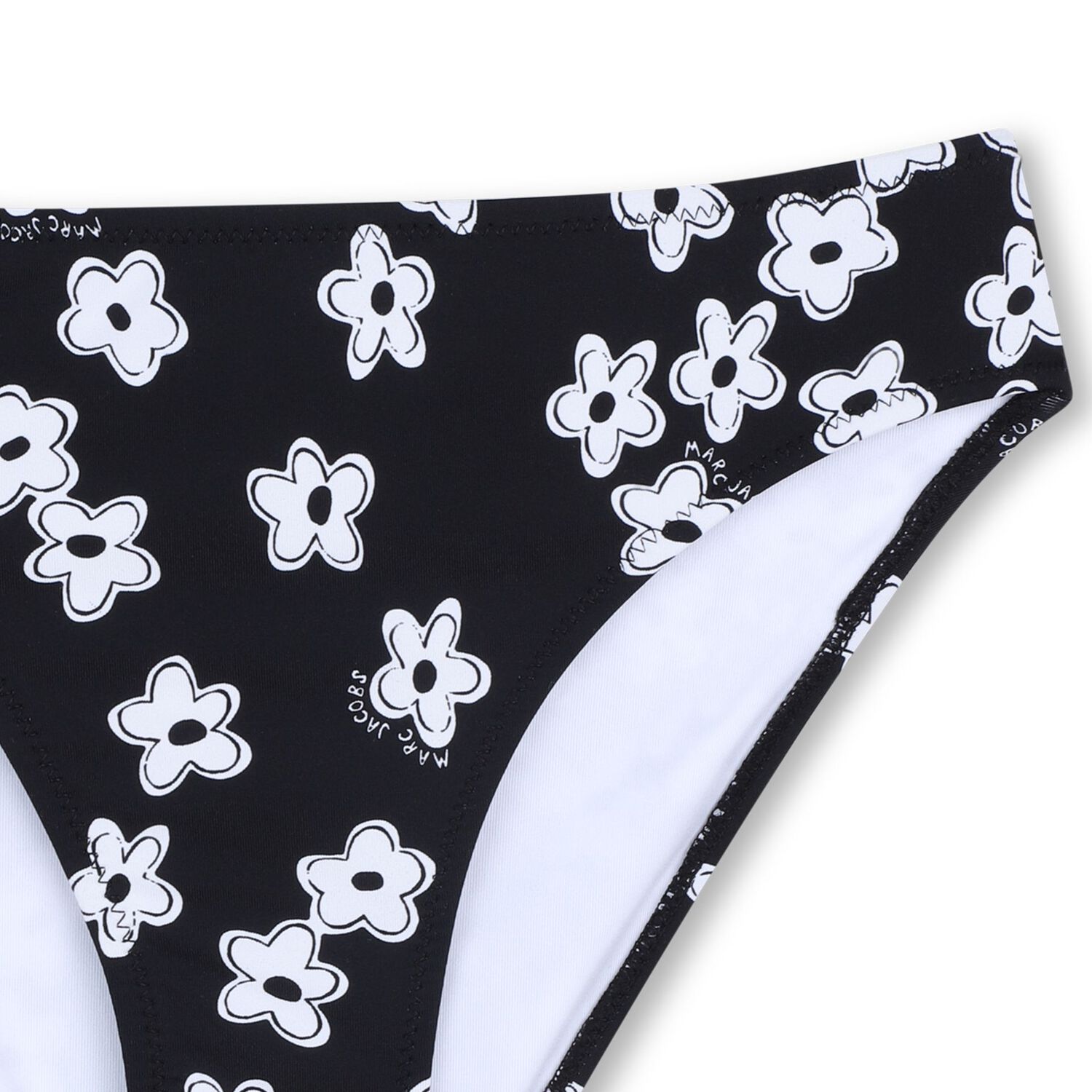 Girls Black Flower Bikini, 1, hi-res