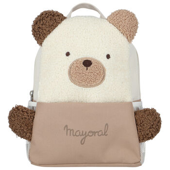 Beige Teddy Bear Backpack