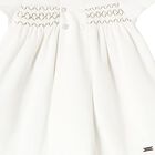 Baby Girls White Smocked Dress, 4, hi-res
