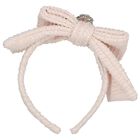 Girls Pink Chiffon Bow Headband, 1, hi-res