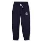 Boys Navy Blue Logo Joggers, 2, hi-res