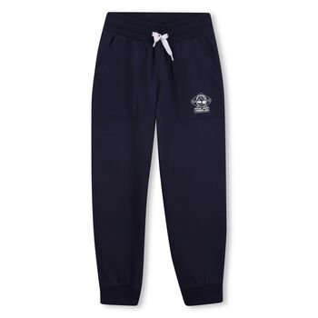 Boys Navy Blue Logo Joggers