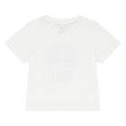 Younger Boys White Logo T-Shirt, 1, hi-res