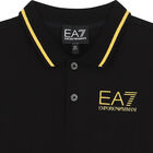 Boys Black Logo Polo Shirt, 3, hi-res