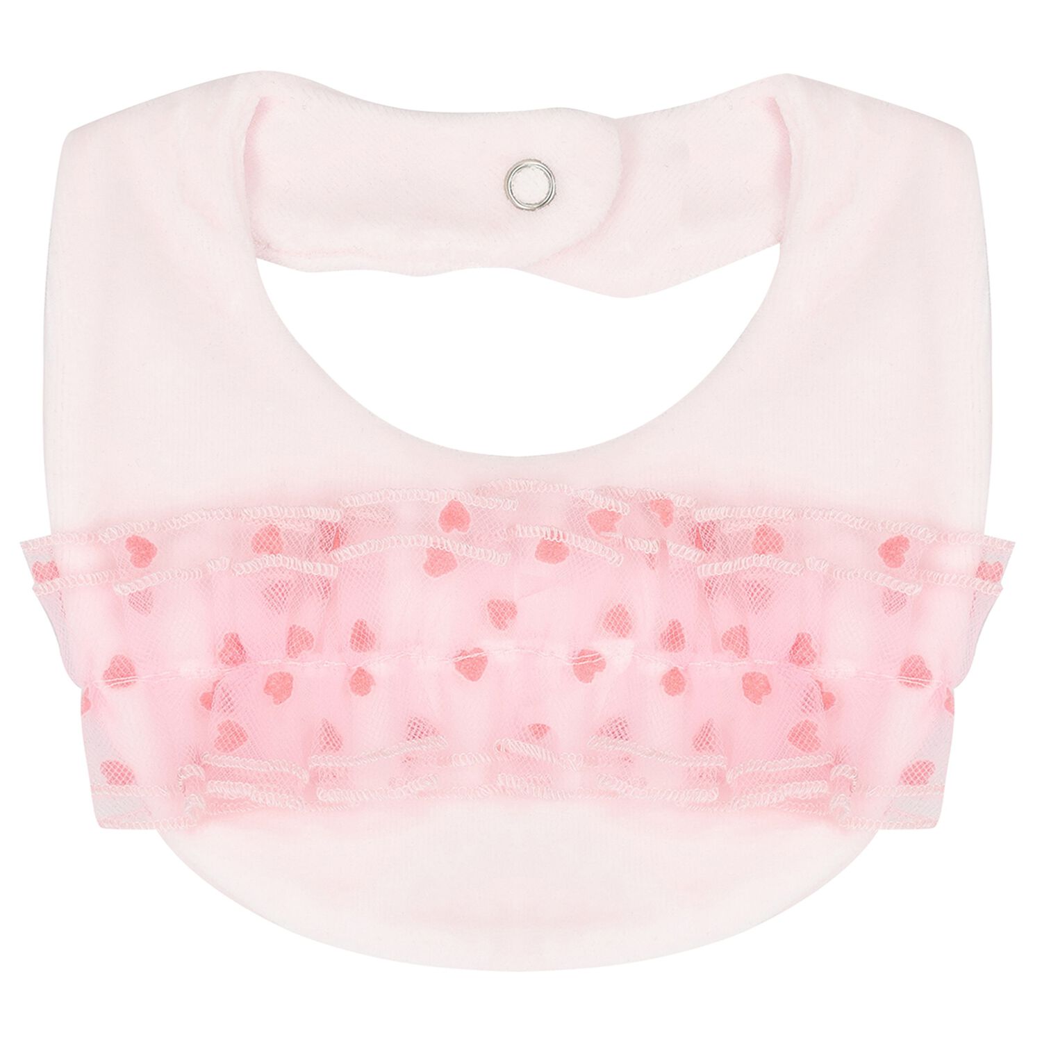 Baby Girls Pink Tulle Bib, 1, hi-res