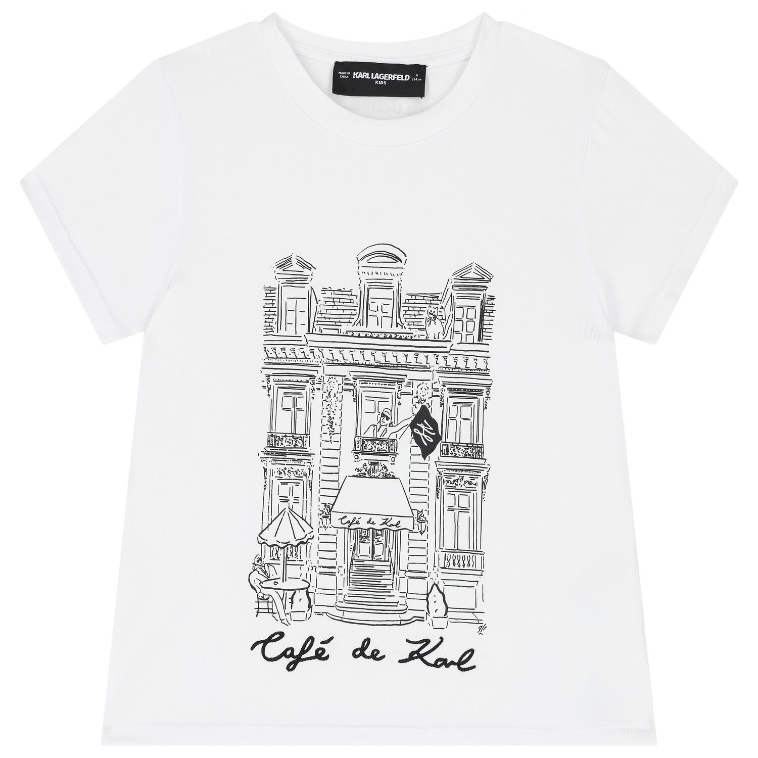 Girls White Logo T-Shirt, 1, hi-res image number null