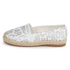 حذاء بنات اسبادريل باللون العاجي والفضي, 1, hi-res