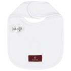 Baby Boys White Logo Bib, 1, hi-res