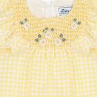 Baby Girls Yellow & White Floral Dress, 1, hi-res