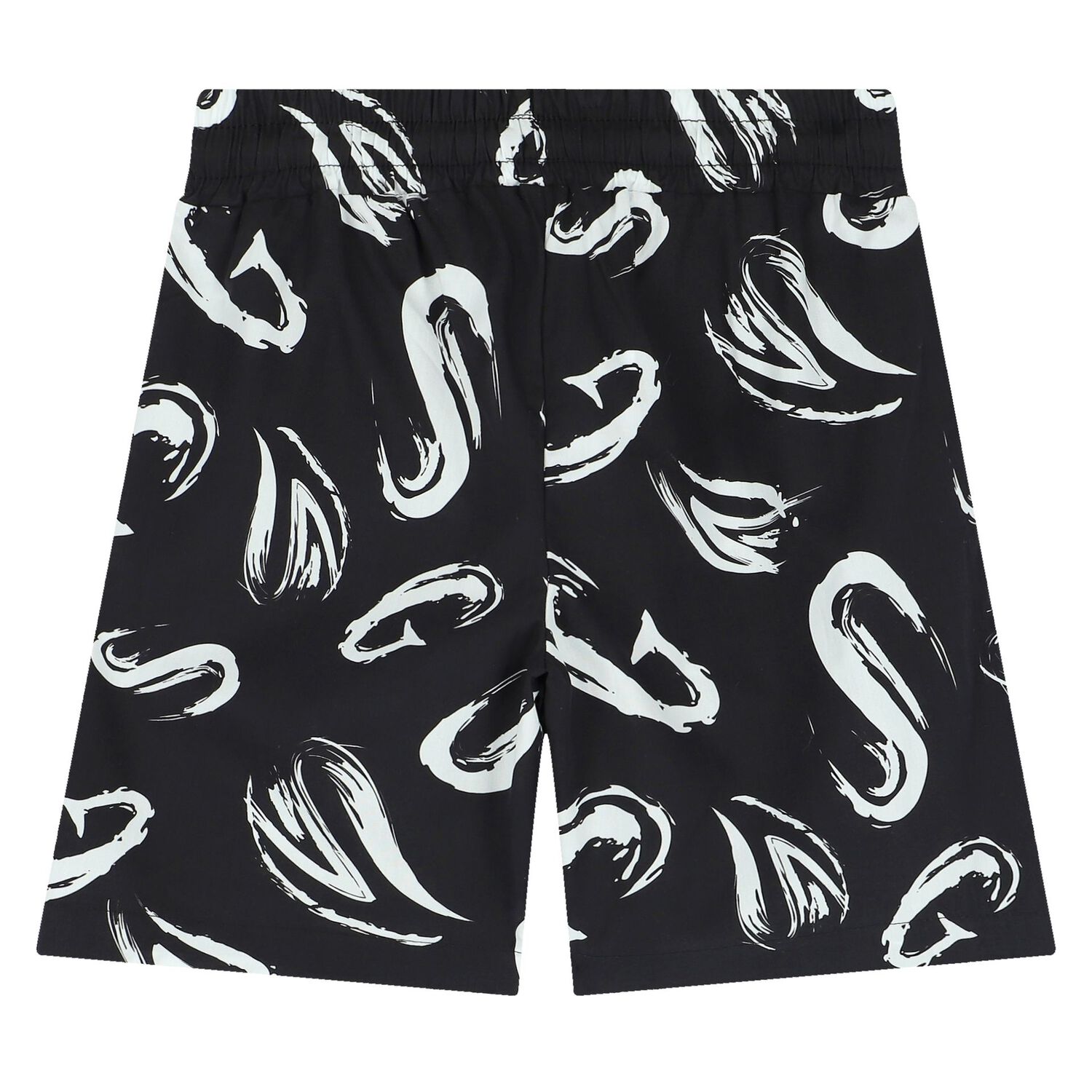 Boys Black Logo Shorts, 2, hi-res