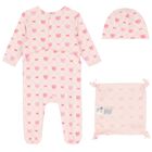 Baby Girls Pink Logo Babygrow Gift Set, 2, hi-res