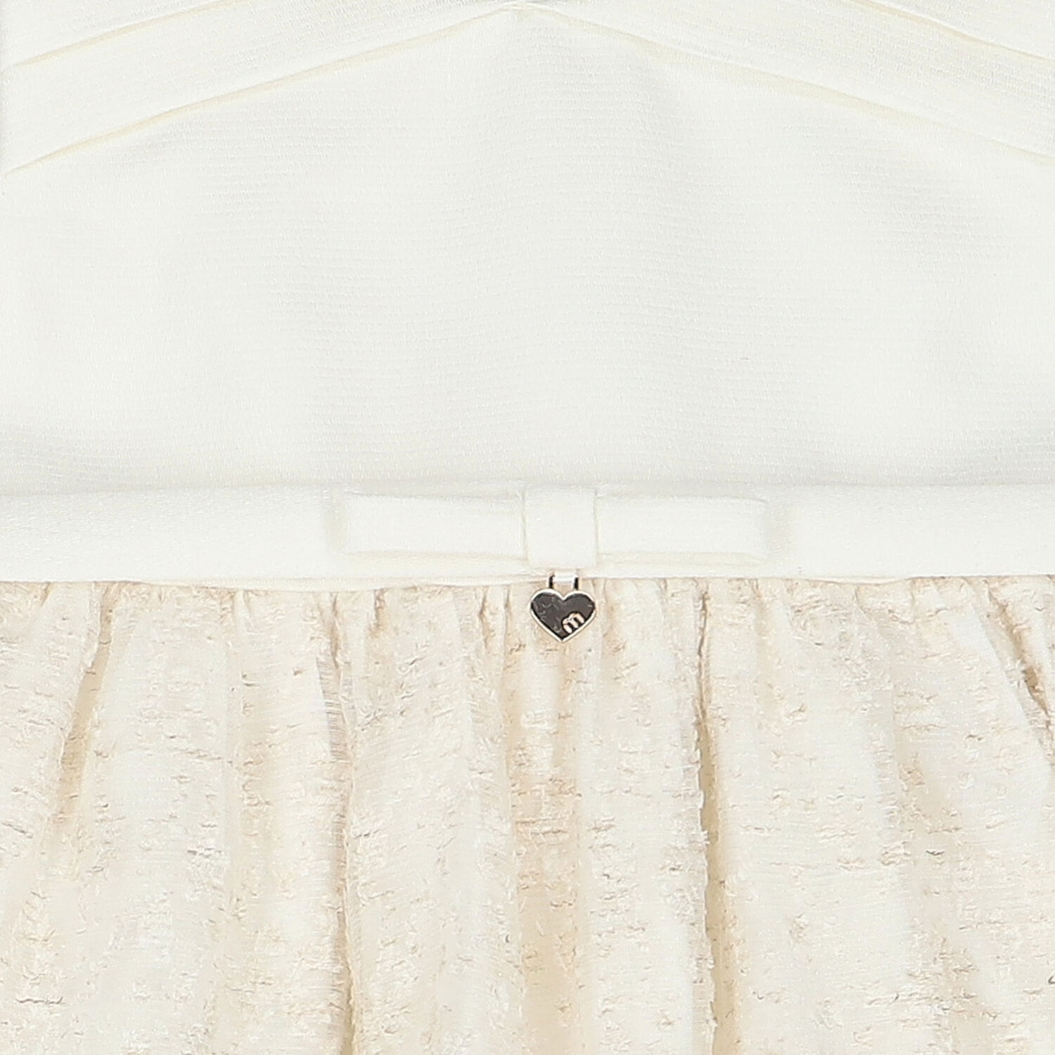 Younger Girls Ivory Organza Dress, 1, hi-res image number null