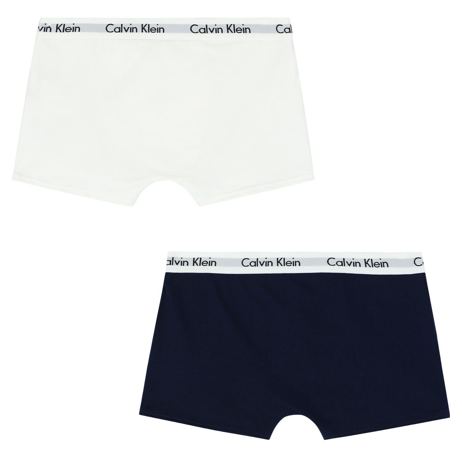 Boys White & Navy Logo Boxer Shorts ( 2-Pack ), 1, hi-res