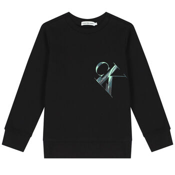 Boys Black Logo Sweatshirt