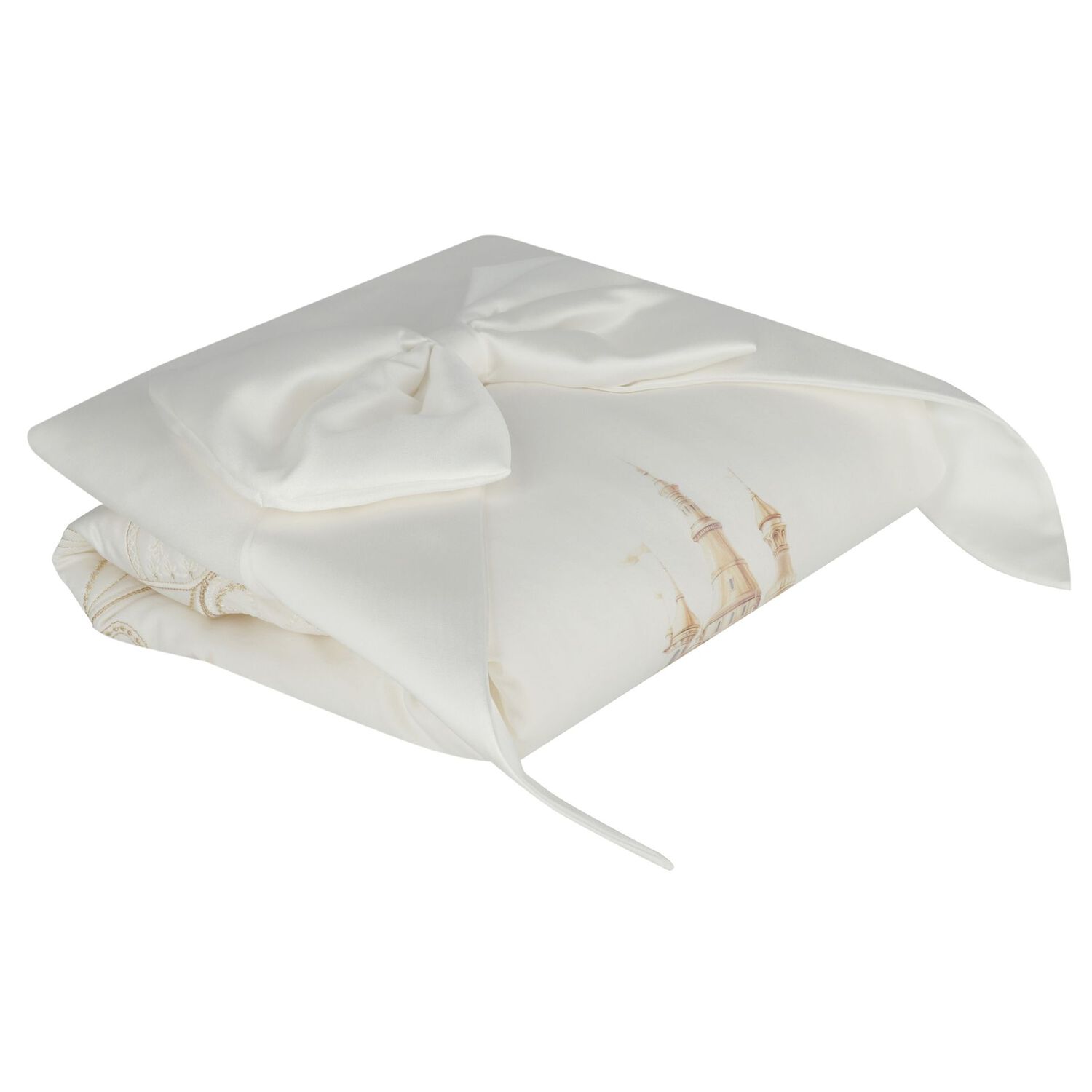 Baby Girls Ivory Princess Castle Padded Blanket, 1, hi-res