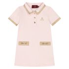 Younger Girls Pink Logo Dress, 2, hi-res