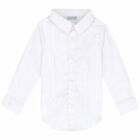 Boys White Long Sleeved Shirt, 1, hi-res