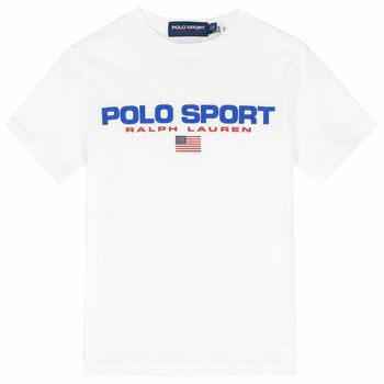 Older Boys White Logo T-Shirt