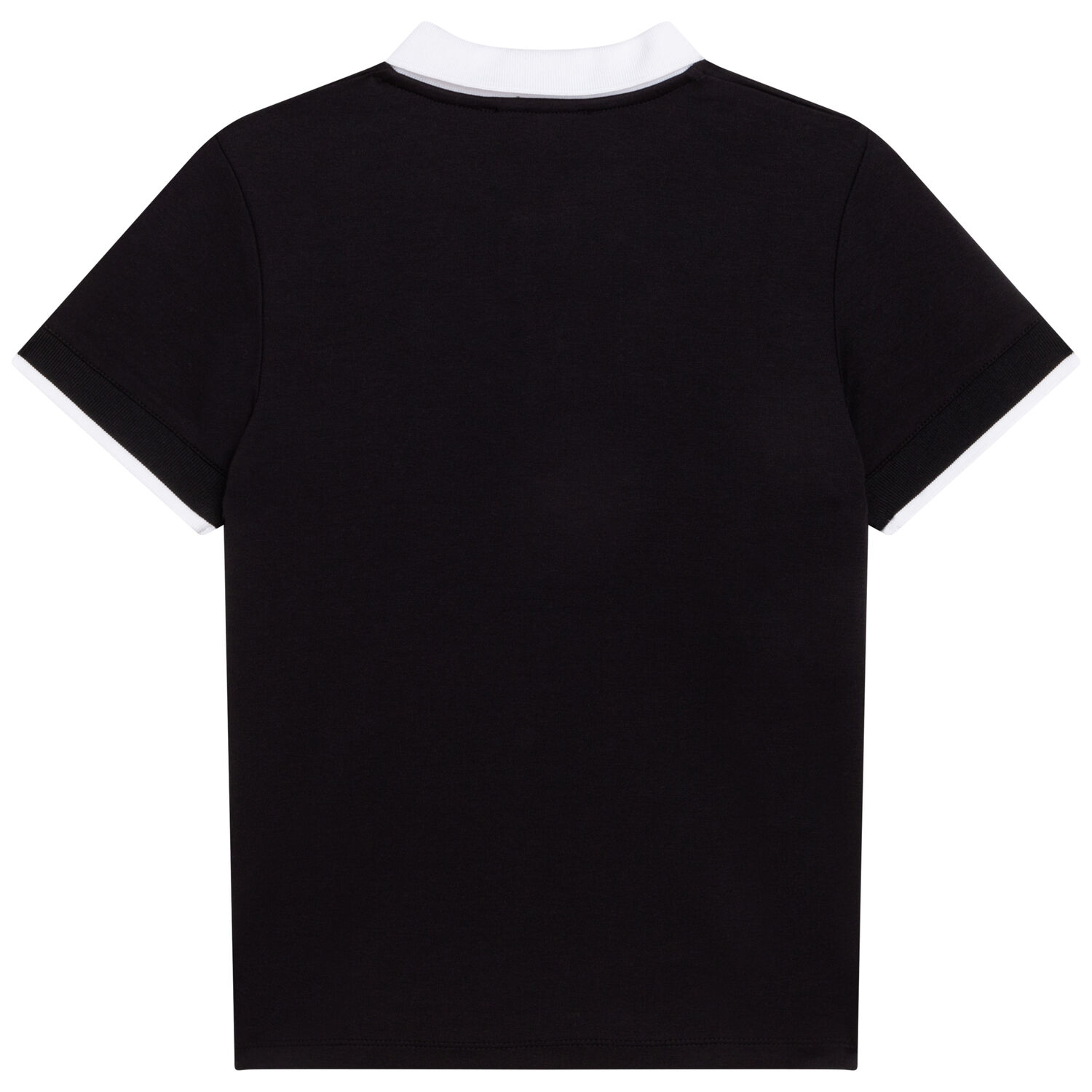 تيشيرت بولو بالشعار باللون الأبيض والأسود للأولاد, 2, hi-res