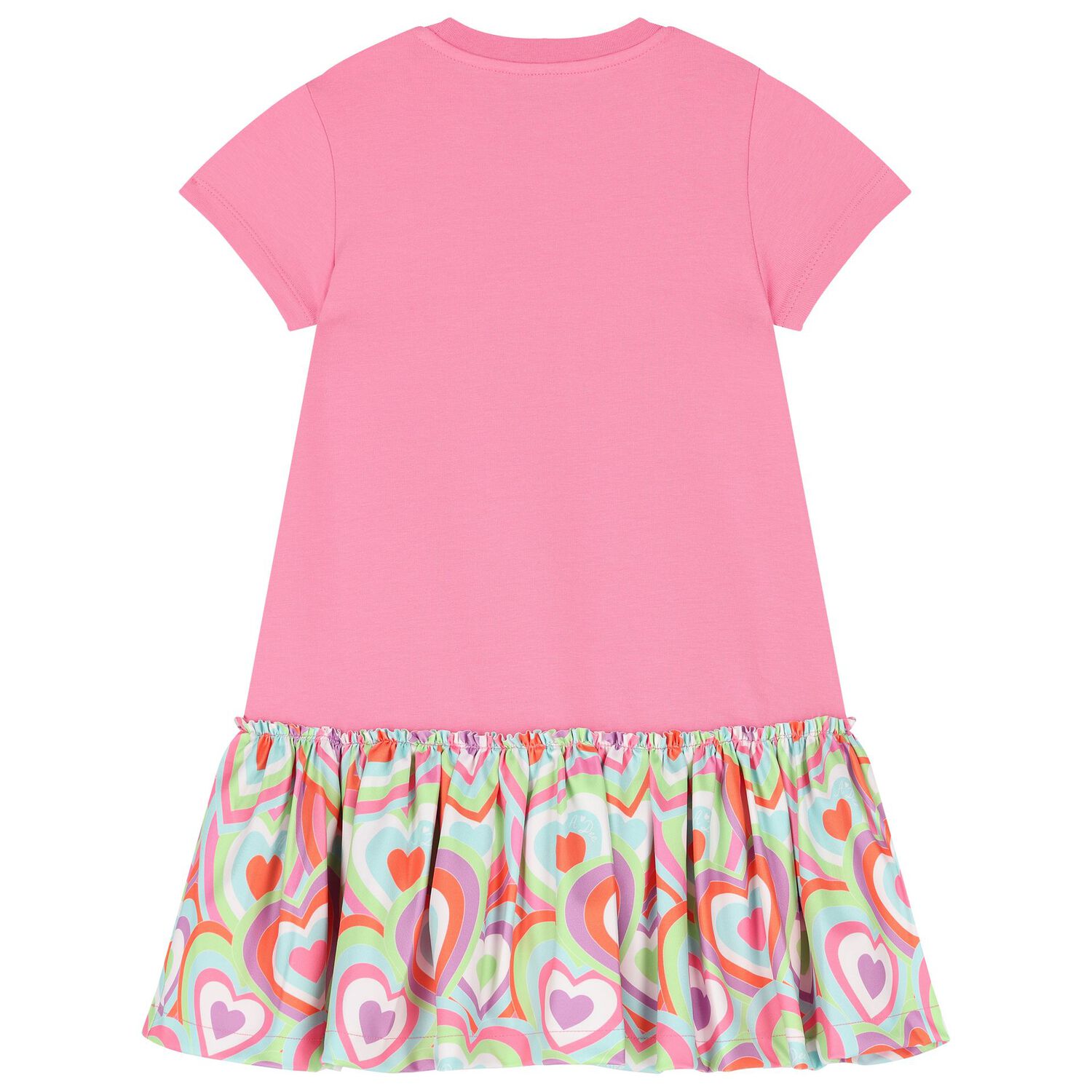 Girls Pink Sequin Heart Dress, 1, hi-res