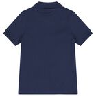 Boys Mini Me Navy Blue Logo Polo Shirt, 3, hi-res
